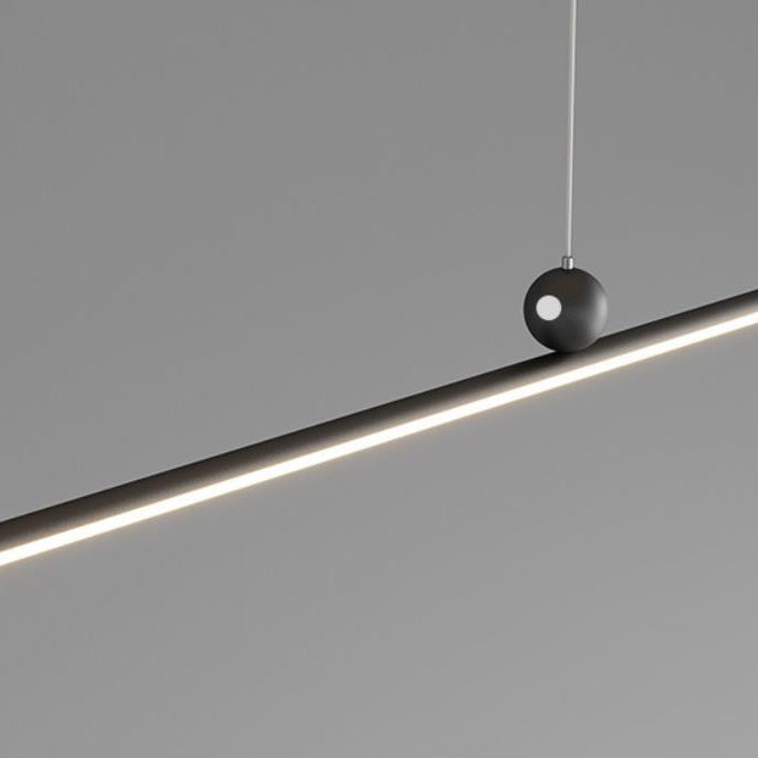 ثريا جزيرة LED مصنوعة من الحديد والألومنيوم والأكريليك بتصميم عصري بسيط لغرفة الطعام 