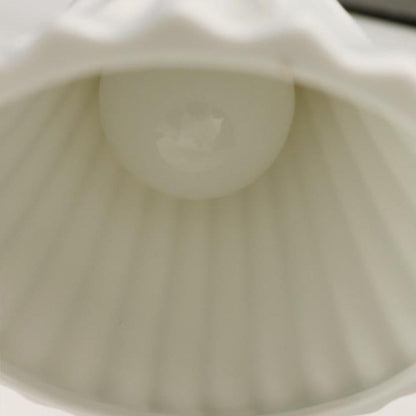 Contemporary Scandinavian Striped Ceramic Bell Shape 1-Light Pendant Light For Dining Room