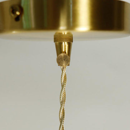 Contemporary Scandinavian Striped Ceramic Bell Shape 1-Light Pendant Light For Dining Room