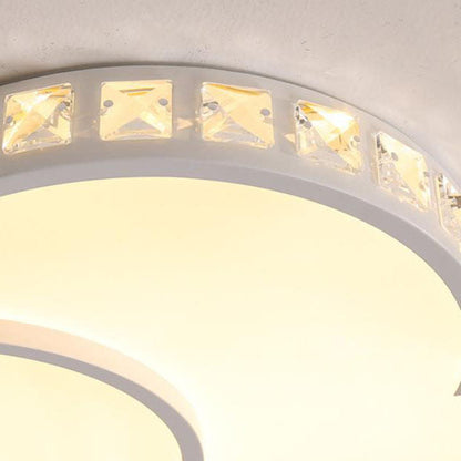 現代的なシンプルさ、クリスタルエッジのアクリル製ハート型LEDフラッシュマウントシーリングライト（寝室用） 