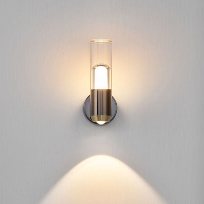 Contemporary Scandinavian Cylindrical Iron Aluminum Acrylic LED Wall Sconce Lamp For Living Room