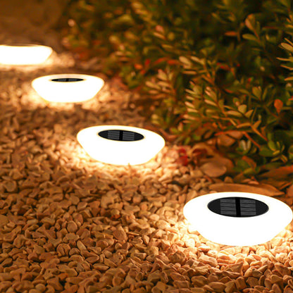 Modern Simplicity Solar Waterproof PP PS Round Conic LED Landscape Lighting Outdoor Light For Garden