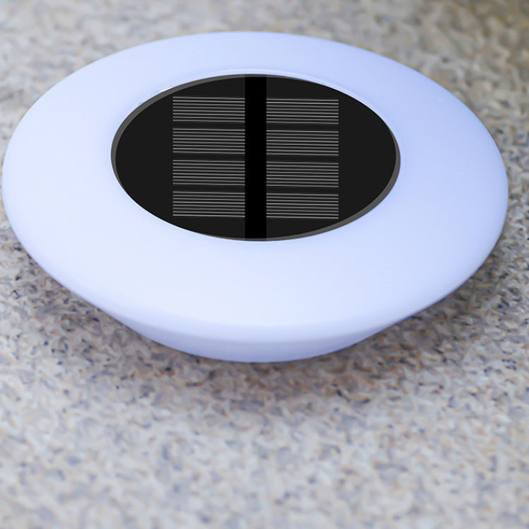 Modern Simplicity Solar Waterproof PP PS Round Conic LED Landscape Lighting Outdoor Light For Garden