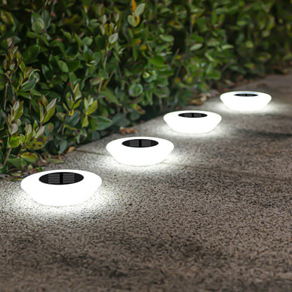 Modern Simplicity Solar Waterproof PP PS Round Conic LED Landscape Lighting Outdoor Light For Garden