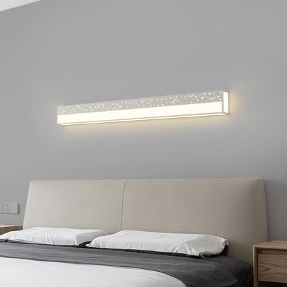 مصباح حائط LED مستطيل الشكل مصنوع من الحديد والأكريليك بتصميم عصري بسيط لغرفة المعيشة
