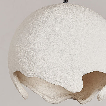 Traditional Japanese Iron Resin Cracked Eggshell Design 1-Light Pendant Light For Dining Room