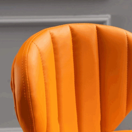 Modern Minimalist Square PU Leather Metal Bar Stool Backrest Footrest For Dining Room