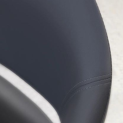 Contemporary Scandinavian PU Leather Ash Wood Sponge Square Dining Chair Backrest Armrest For Dining Room