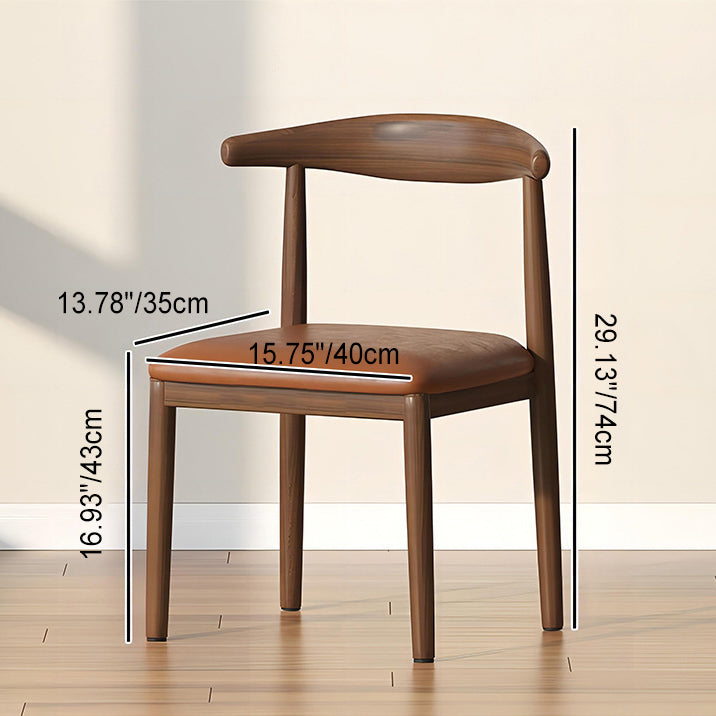 Modern Simplicity Microfiber Leather Fabric Carbon Steel Sponge Emulsion Square Dining Chair Backrest For Dining Room