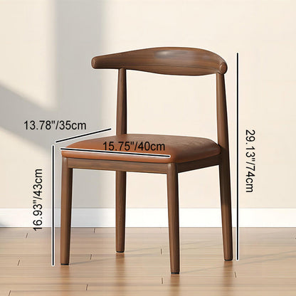 Modern Simplicity Microfiber Leather Fabric Carbon Steel Sponge Emulsion Square Dining Chair Backrest For Dining Room