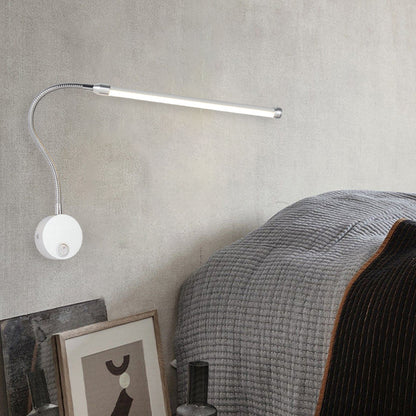 Modern Simplicity Aluminum PC Strip LED Wall Sconce Lamp For Bedside