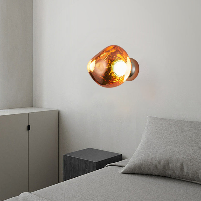 Modern Art Deco Lava Ball Acrylic Hardware LED Wall Sconce Lamp For Living Room