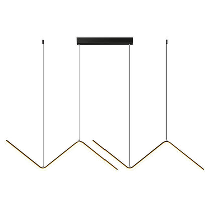 Minimalist Line 2-Light N Shaped LED Pendant Light