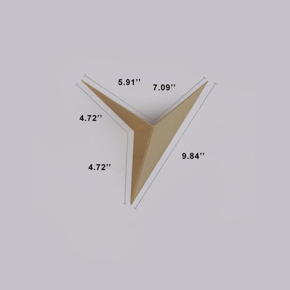 Modern Metal Shaped Triangle 1-Light LED Wall Sconce Lamps