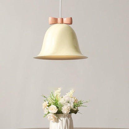 Nordic Minimalist Bells Bow Tie Iron 1-Light Pendant Light