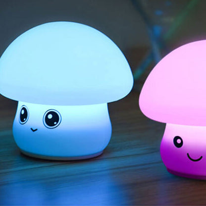 Creative Cartoon Mushroom Silicone Night Light LED Table Lamp