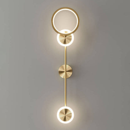 Contemporary Luxury Geometric Circle Long Strip Acrylic Shade LED Wall Sconce Lamp For Bedroom