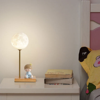Nordic Creative 3D Printed Moon 1-Light Decorative Table Lamp