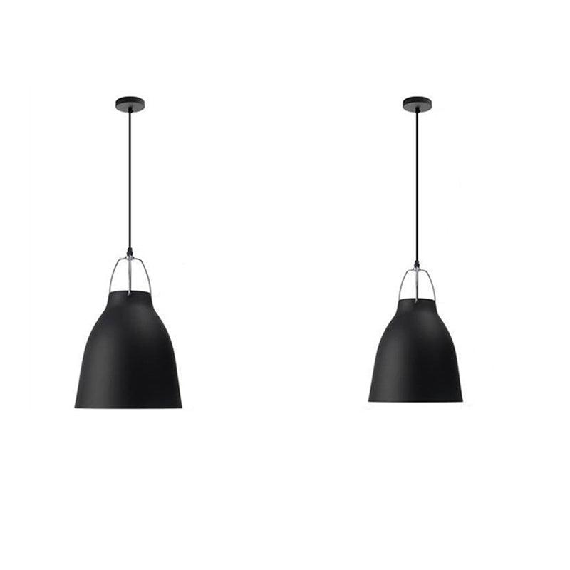 Contemporary Nordic Aluminum Bell 1-Light Pendant Light For Dining Room