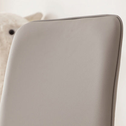 Contemporary Nordic Square Faux Leather Wood Frame Dining Chair Backrest For Dining Room