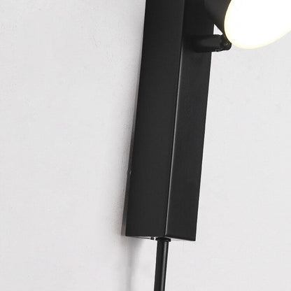 مصباح حائط LED USB ذو قاعدة مستديرة مستطيلة بسيطة على الطراز الاسكندنافي 