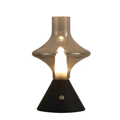 Nordic Retro High Boron Glass USB Charging LED Night Light Table Lamp