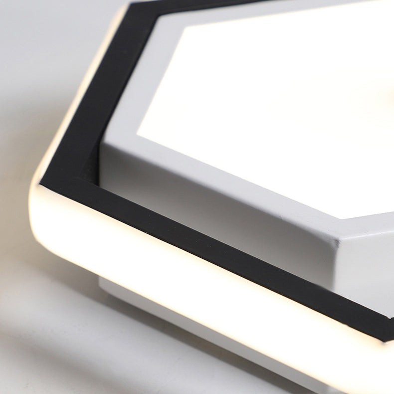 مصباح سقف LED بتصميم هندسي سداسي الشكل بتصميم حديث وبسيط 
