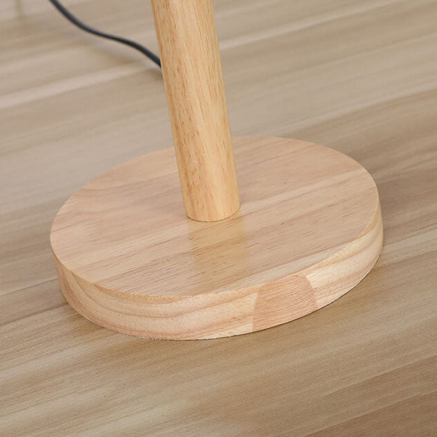 Modern Creative Feather Decorative Solid Wood 1-Light Table Lamp