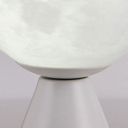 Contemporary Nordic Iron PIA Conic Ball LED Rechargeable Table Lamp For Bedside