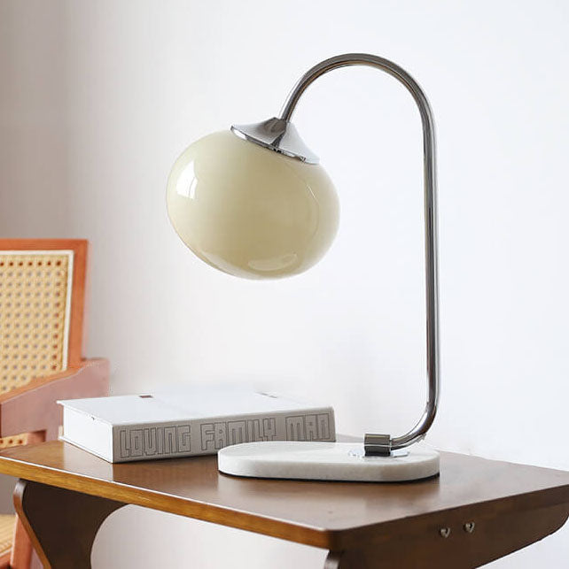 Nordic Minimalist Nostalgic Glass Sphere 1-Light Table Lamp