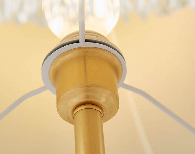 French Retro Court Tassel Copper 1-Light Table Lamp