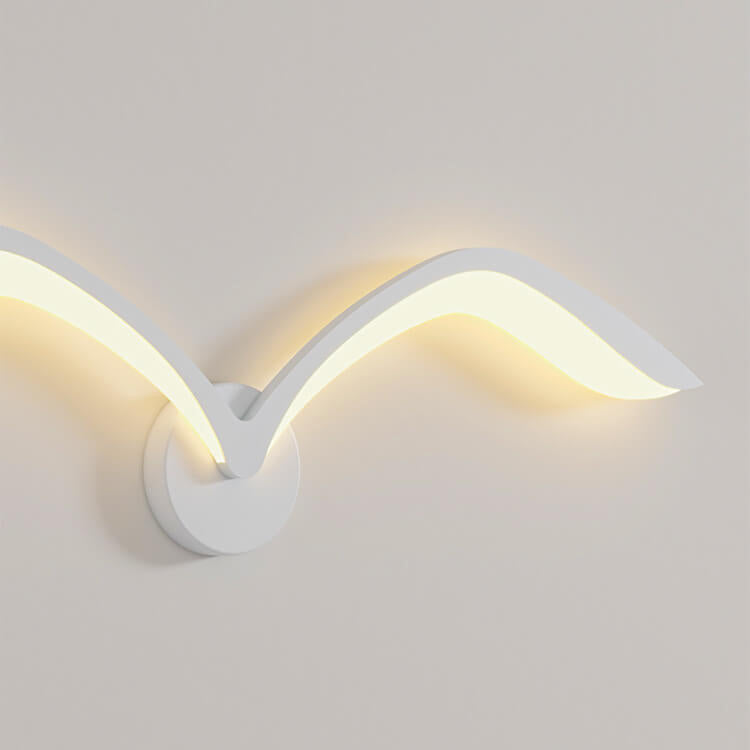 مصباح حائط LED من الأكريليك بتصميم طائر النورس بتصميم بسيط إسكندنافي 
