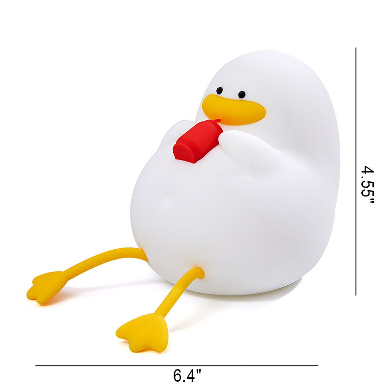 Creative Cartoon Silicone Duck Pat  LED Night Light Table Lamp