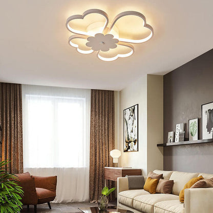 Modern Creative Clover Design LED Flush Mount Ceiling Light For Bedroom