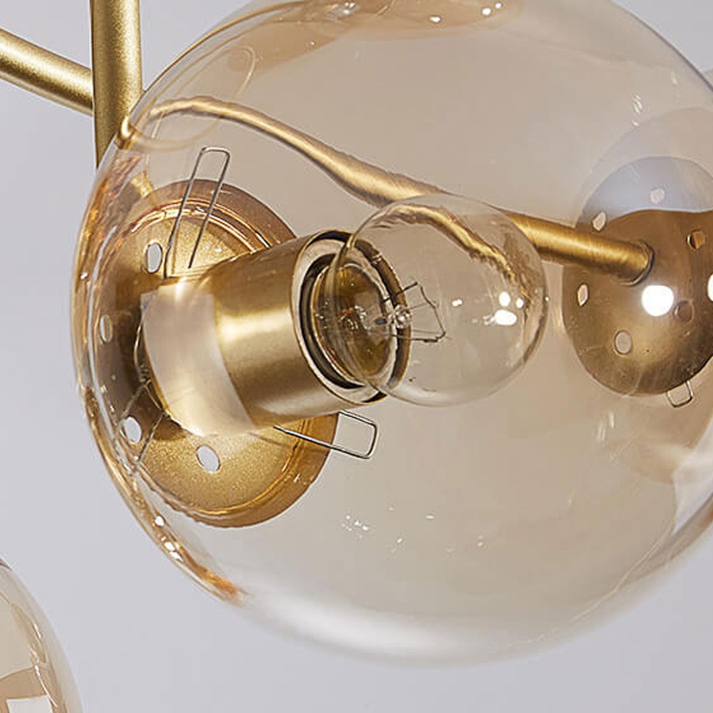 Nordic Light Luxury Magic Bean Glass Ball 6-Light Semi-Flush Mount Ceiling Light