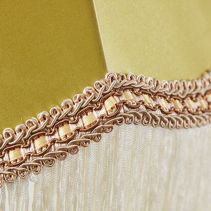 Modern Light Luxury Fabric Fringed Horn 1-Light Table Lamp