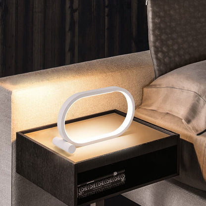 Creative Simple Oval USB LED Night Light Table Lamp