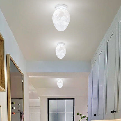 Nordic Creative Egg Design 1-Light Semi-Flush Mount Ceiling Light