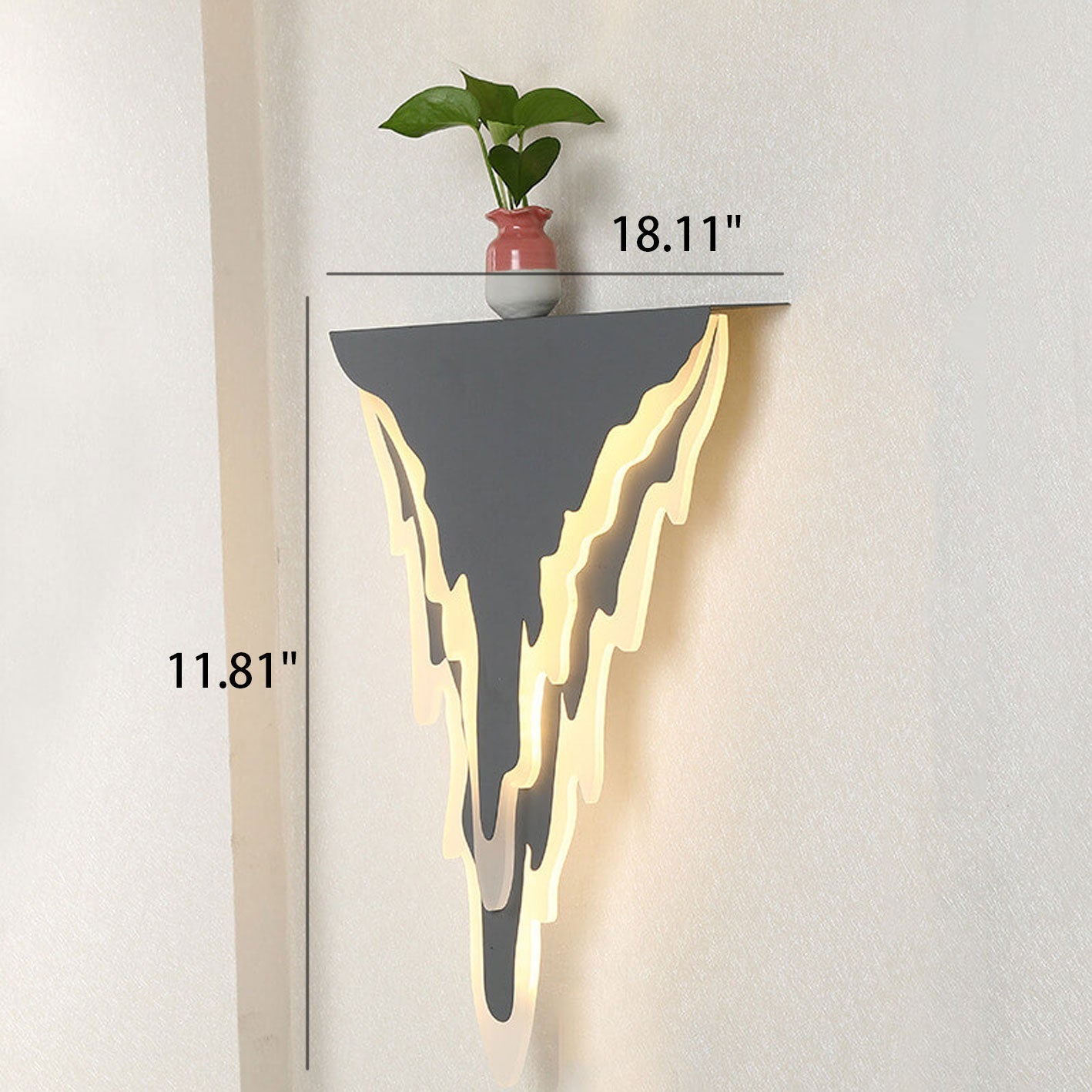 Nordic Iron Art Acrylic Irregular Shape Indoor Wall Sconce Lamp
