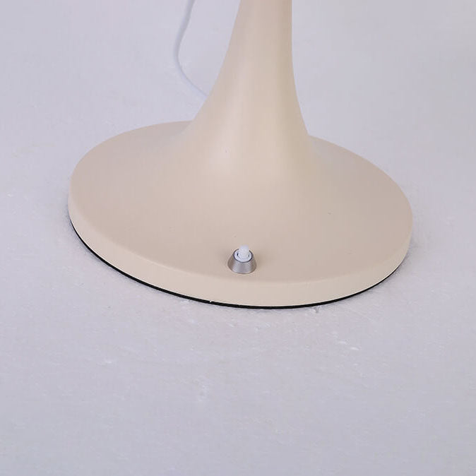 Modern Cream Mushroom Metal 1-Light Table Lamp