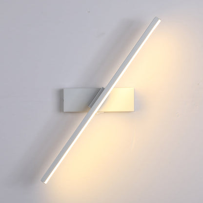 مصباح حائط LED مستطيل الشكل مصنوع من الألومنيوم والحديد والسيليكون بتصميم عصري بسيط لغرفة النوم 