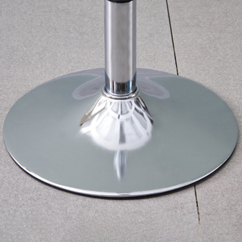 Modern Minimalist Square Cushion Faux Leather Metal Bar Stool Backrest Height Adjustable For Dining Room