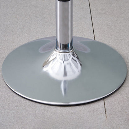 Modern Minimalist Square Cushion Faux Leather Metal Bar Stool Backrest Height Adjustable For Dining Room