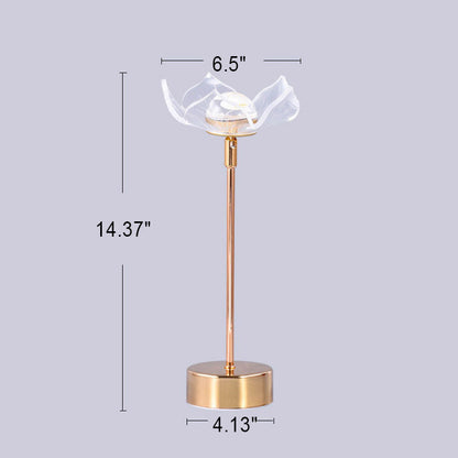 Nordic Light Luxury Acrylic Flower Butterfly Gold LED Table Lamp