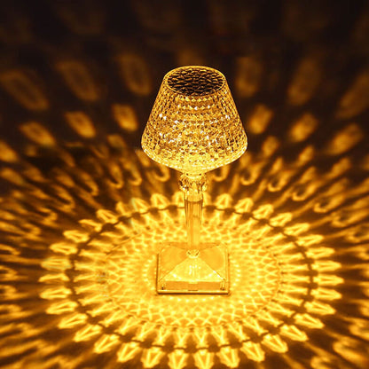 Creative Acrylic Diamond Wine Glass Plum Decorative Night Light Table Lamp