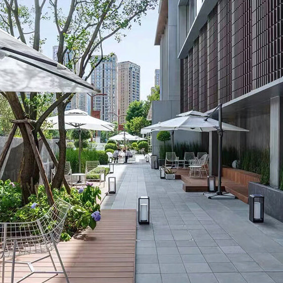 Modern Minimalist Square Frame Stainless Steel Acrylic LED Waterproof Lawn Landscape Light For Outdoor Patio