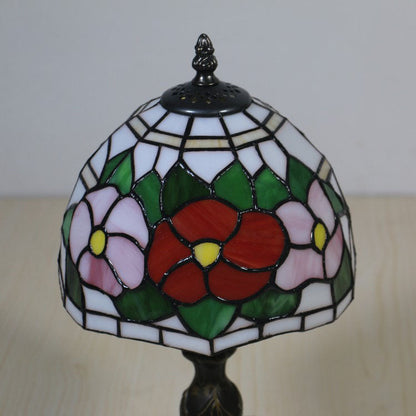 Traditional Tiffany Resin Glass Umbrella Shape 1-Light Table Lamp For Bedroom