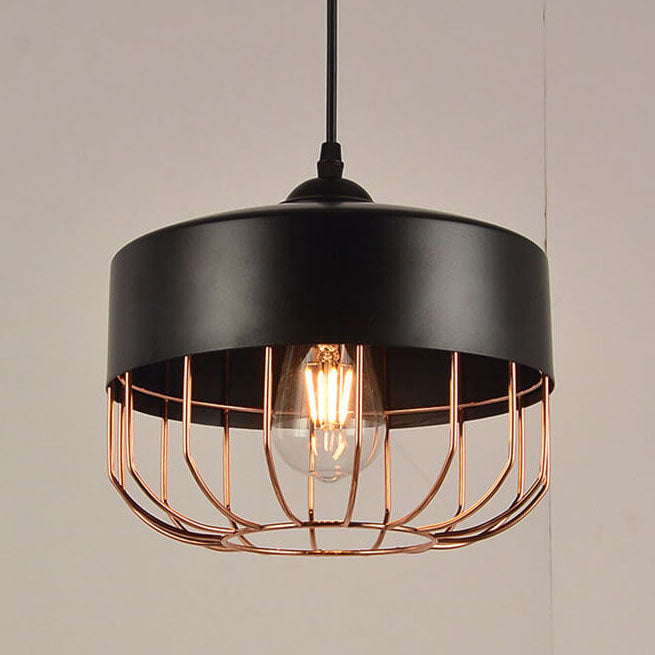 Nordic Creative Iron Geometry Plating Rose Gold 1-Light Pendant Light