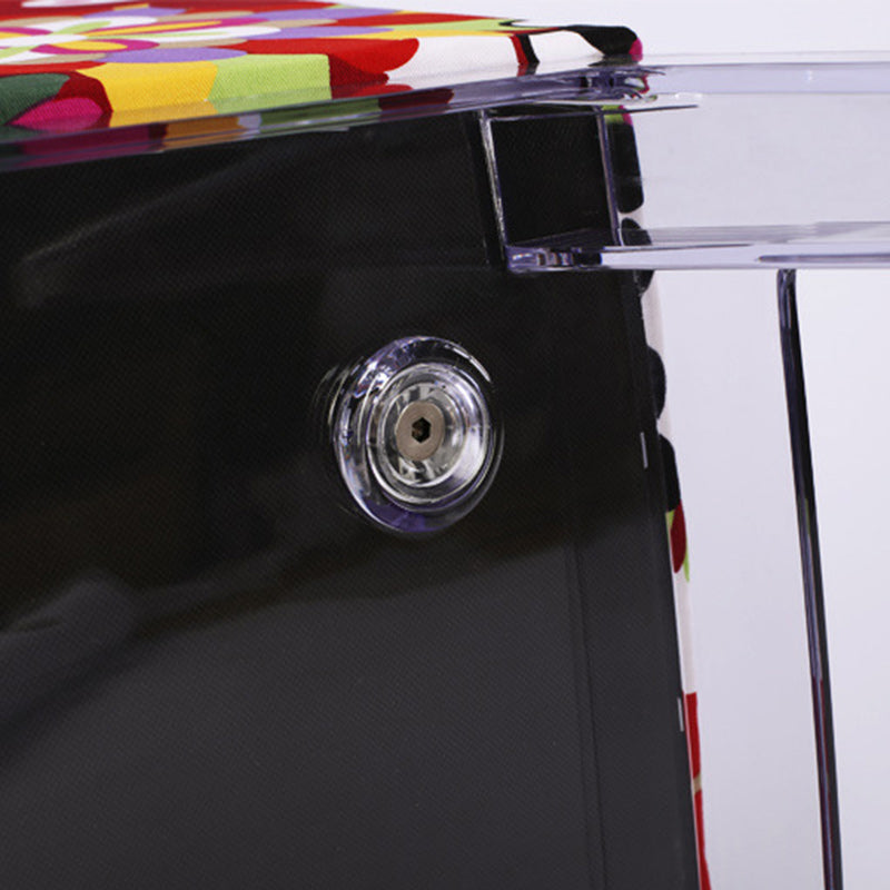 Modern Art Deco Square Fabric PC Dining Chair Backrest Armless For Dining Room