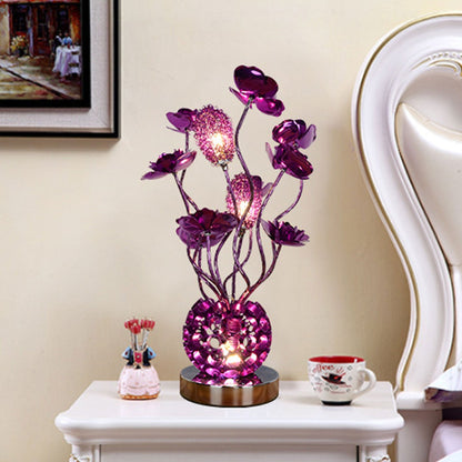 European-style Rose Aluminum LED Table Lamp